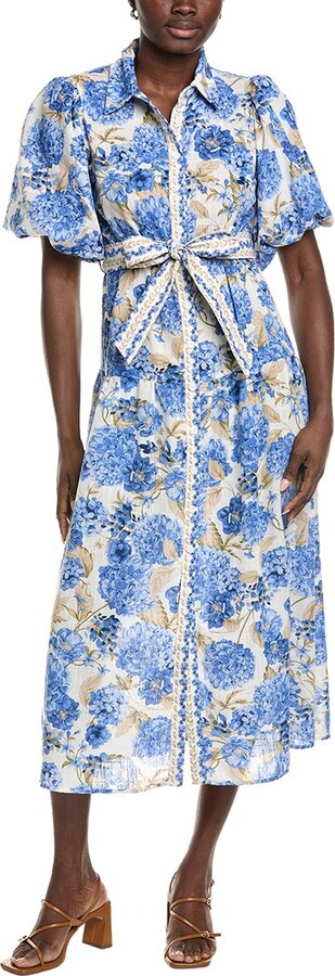 Maison Tara Short Sleeve Midi Dress