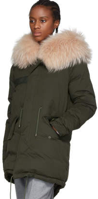Mr & Mrs Italy Green Down Puffer Parka