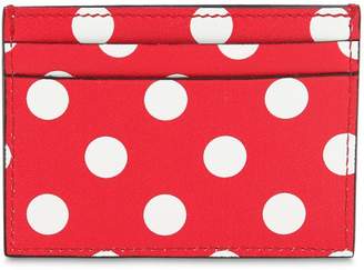 Moschino Dot Printed Leather Card Holder