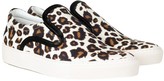 Thumbnail for your product : Mother of Pearl Achilles Leopard Print Canvas Slip-On Sneakers