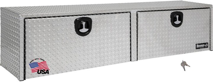 Buyers Products 90 Inch Diamond Tread Aluminum Top Mount Truck Tool Box