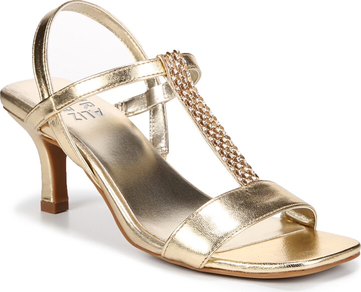 gold slingback sandals