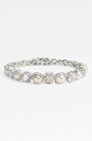 Thumbnail for your product : Judith Jack 'Gala' Faux Pearl & Crystal Line Bracelet