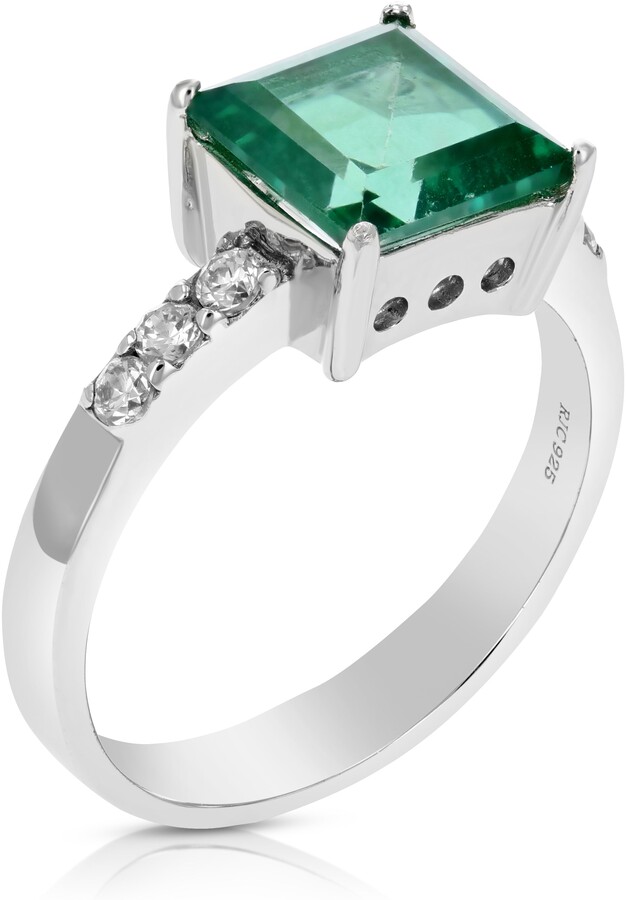 Details about   Green Gemstone Faceted Round Gemstone 925 Sterling Silver Women Designer Ring