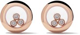 Thumbnail for your product : Chopard 18kt rose gold Happy Diamonds Icons ear pins