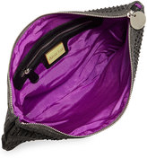 Thumbnail for your product : Deux Lux Coquette Crystal-Stripe Zip Pouch, Black