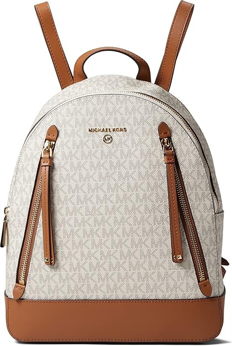 MICHAEL Michael Kors Brooklyn Medium Backpack (Vanilla/Acorn) Backpack Bags  - ShopStyle