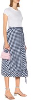 Thumbnail for your product : Polo Ralph Lauren Gingham linen wrap midi skirt