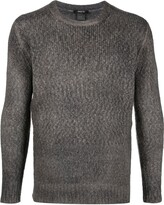 Thumbnail for your product : Avant Toi Distressed-Effect Crew-Neck Jumper