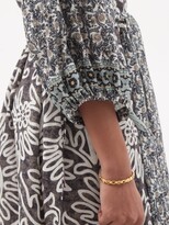Thumbnail for your product : D'Ascoli Laziza Belted Floral-print Cotton Dress - Black