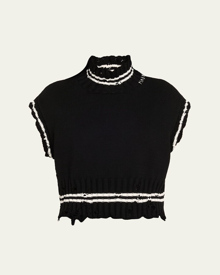 Marni Turtleneck Sleeveless Boxy Sweater