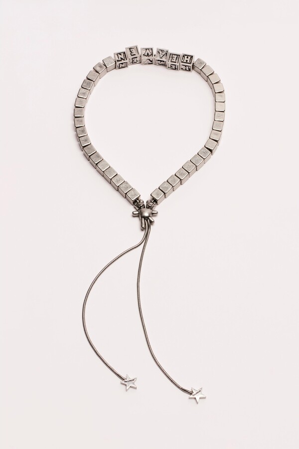 アクセサリー heaven KOZIK BLOCKS BOLO Necklace Marc Jacobs Kozik Blocks Bolo Necklace - Aged Silver - ShopStyle