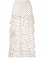 Thumbnail for your product : Zimmermann Ruffled Polka Dot Maxi Skirt