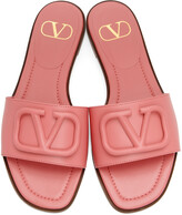 Thumbnail for your product : Valentino Garavani Pink VLogo Slides