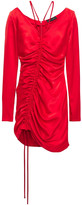 Thumbnail for your product : David Koma Ruched Satin Mini Dress