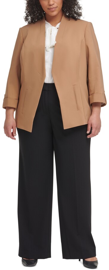 Calvin Klein Size Asymmetrical Jacket - ShopStyle
