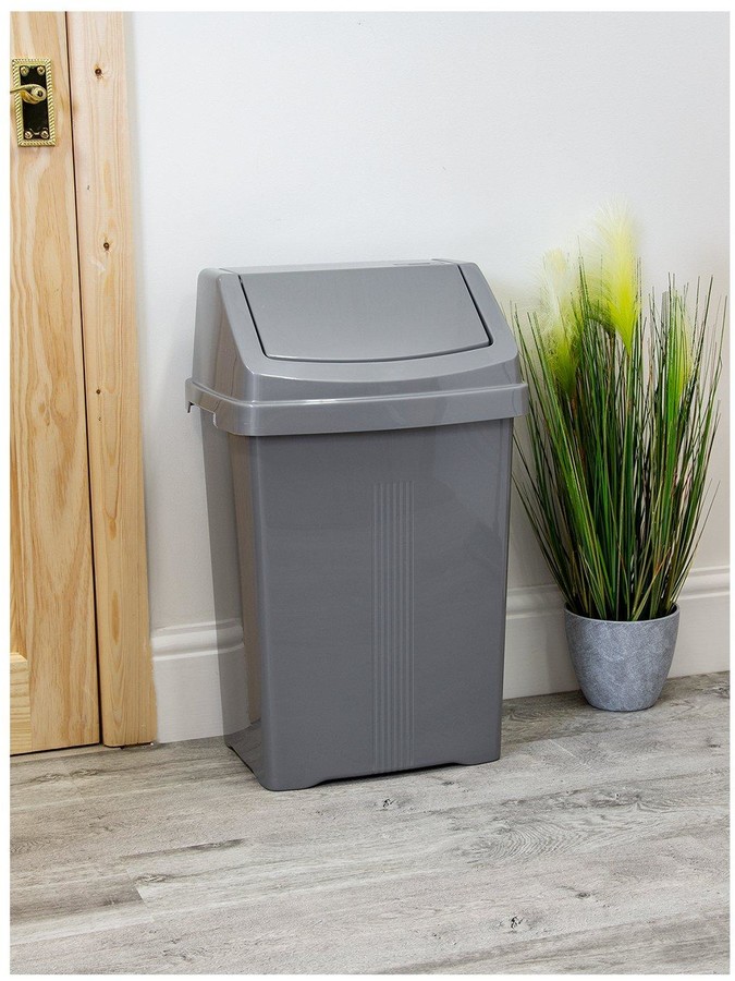 Wham Casa 50Litre Swing Bin Silver ShopStyle Tabletop & Kitchen