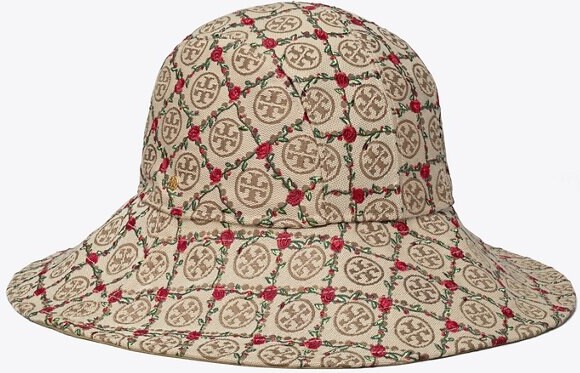 T Monogram Tory Burch Sun Hat Topi Tory Burch Short Brim T