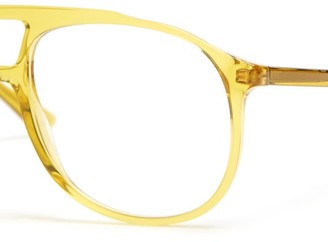 Gucci Aviator Acetate Glasses - Yellow