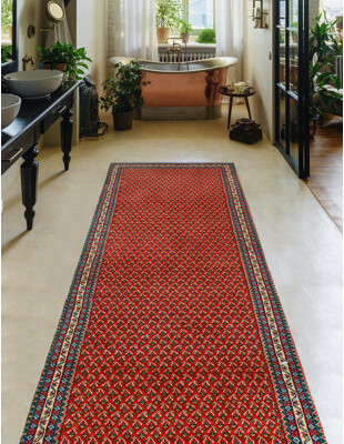 Isabelline Khylar Distressed Hasma Red Runner