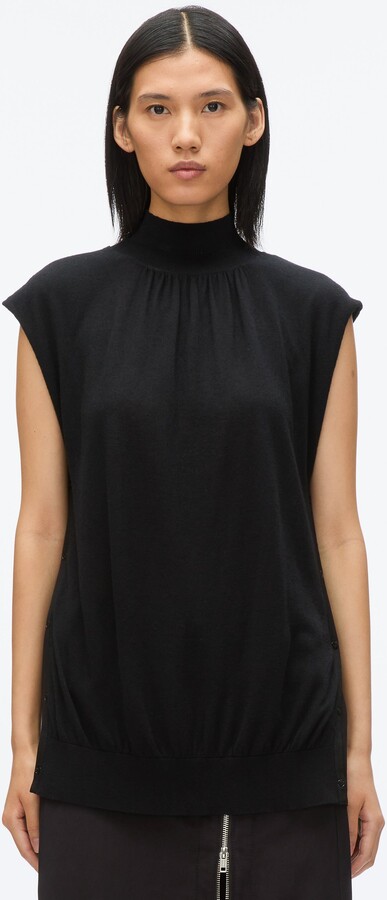 Mockneck Shell in BLACK