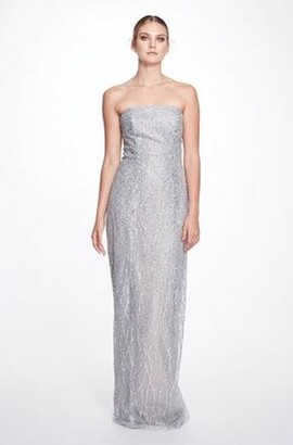 marchesa silver gown