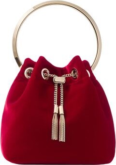 Bon Bon velvet bucket bag