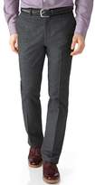 Thumbnail for your product : Charles Tyrwhitt Grey Slim Fit Cotton Flannel Trouser Size W42 L32