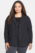 Thumbnail for your product : Eileen Fisher Felted Merino Coat (Plus Size)