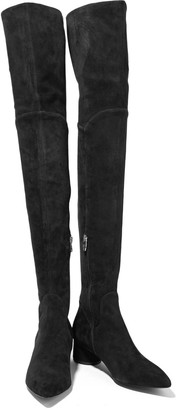 Sigerson Morrison Zetan lace-up suede over-the-knee boots