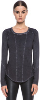 Thumbnail for your product : Helmut Lang HELMUT Chalk Jersey Multi Seam Top in Black