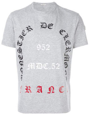 Moncler Printed T-shirt - Grey - Size XL