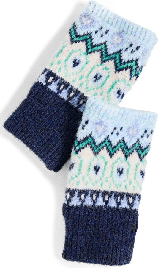 Jocelyn Knit Fair Isle Fingerless Mittens