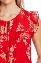 Thumbnail for your product : CeCe Lava Flower Flutter Sleeve Chiffon Blouse
