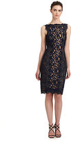 Thumbnail for your product : Search Results, Tadashi Shoji Ruched Inset Lace Dress