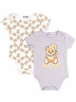 Thumbnail for your product : MOSCHINO BAMBINO Logo-Print Cotton Body Pack Of 2