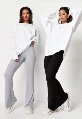 missguided jersey flare pants