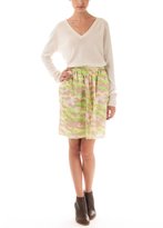 Thumbnail for your product : Carven Camouflage Printed Cotton Skirt