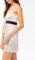 Thumbnail for your product : Forever 21 Tiered Metallic Tube Dress