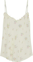 Thumbnail for your product : Reformation Fiddle Ruffle-trimmed Floral-print Crepe Camisole