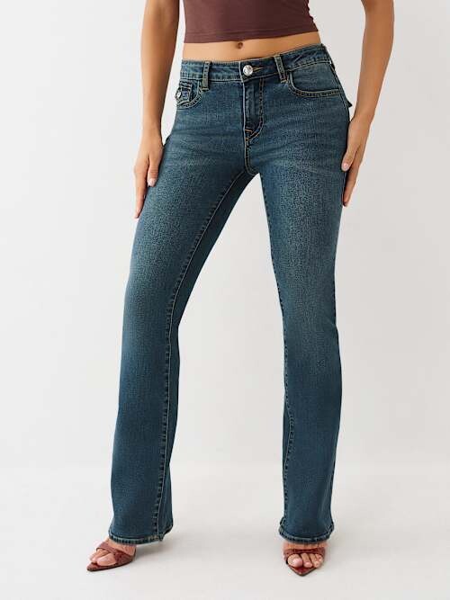 Becca Crystal Flap Bootcut Jean