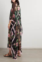 Thumbnail for your product : Dolce & Gabbana Floral-print Silk-chiffon Dress - Black