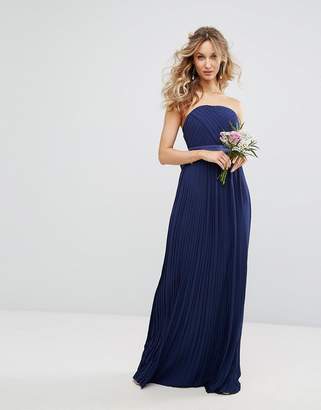TFNC Bandeau Maxi Bridesmaid Dress with Bow Back Detail