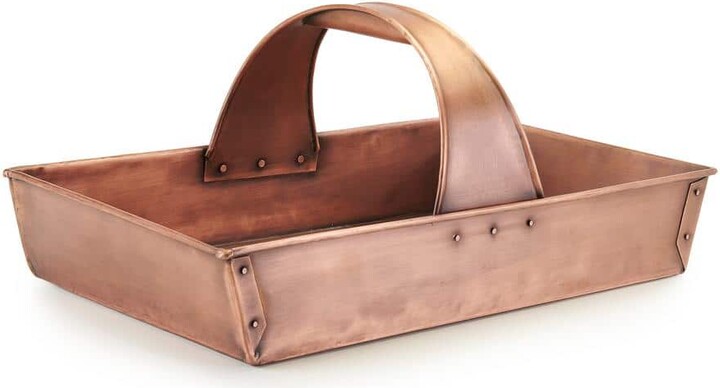 Large Pure Copper Garden Trug Basket