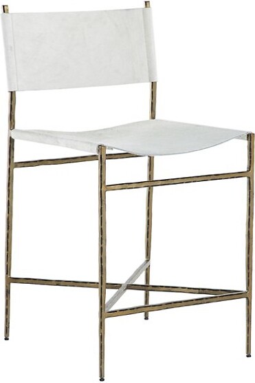 Gabby Landon Counter Bar Stool in Gold, Size: Counter Height