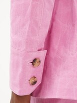 Thumbnail for your product : REJINA PYO Tie-waist Coated-canvas Jacket - Pink