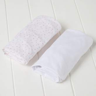 The White Company Dot & White Fitted Sheet - Set of 2