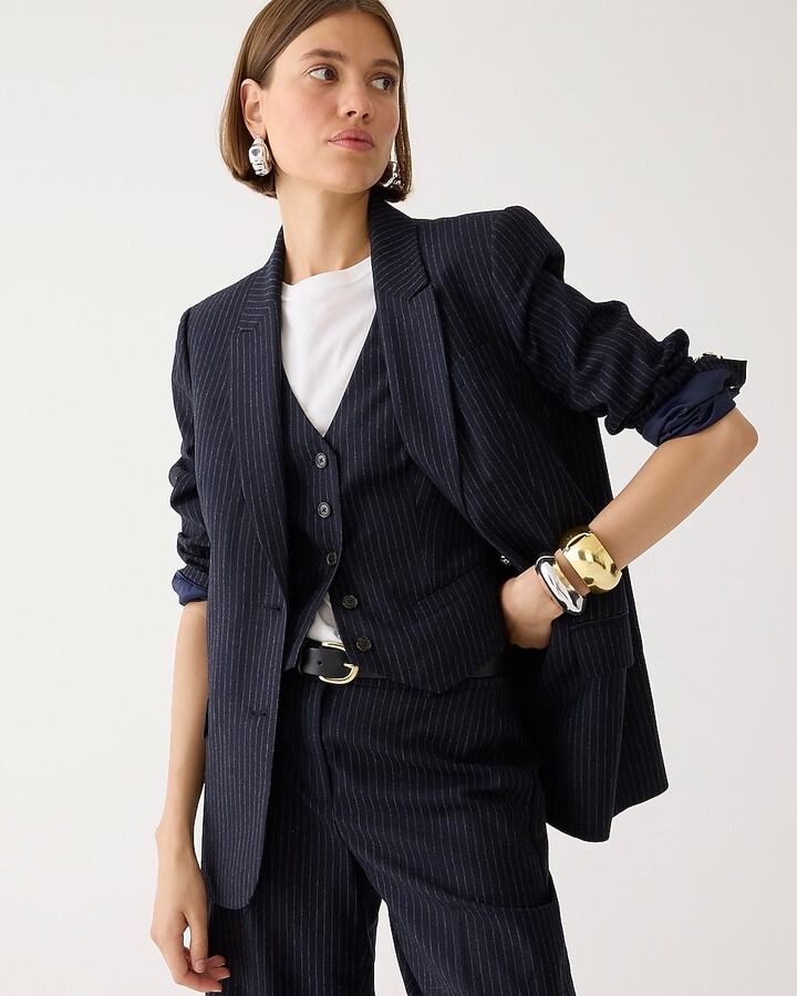 Blazer + silk scarf outfit — Covet & Acquire