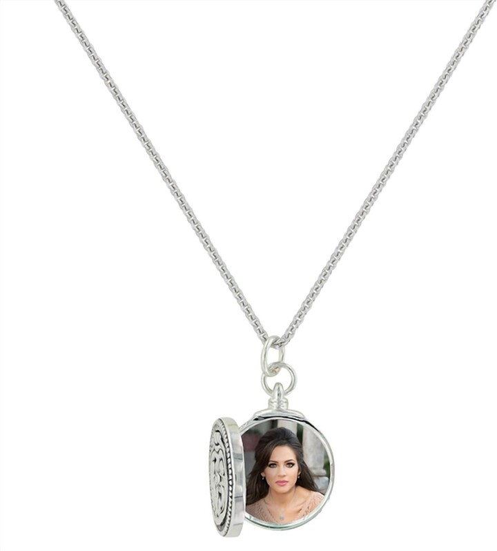 Montana Silversmiths Women's Scroll Locket Necklace In Silver