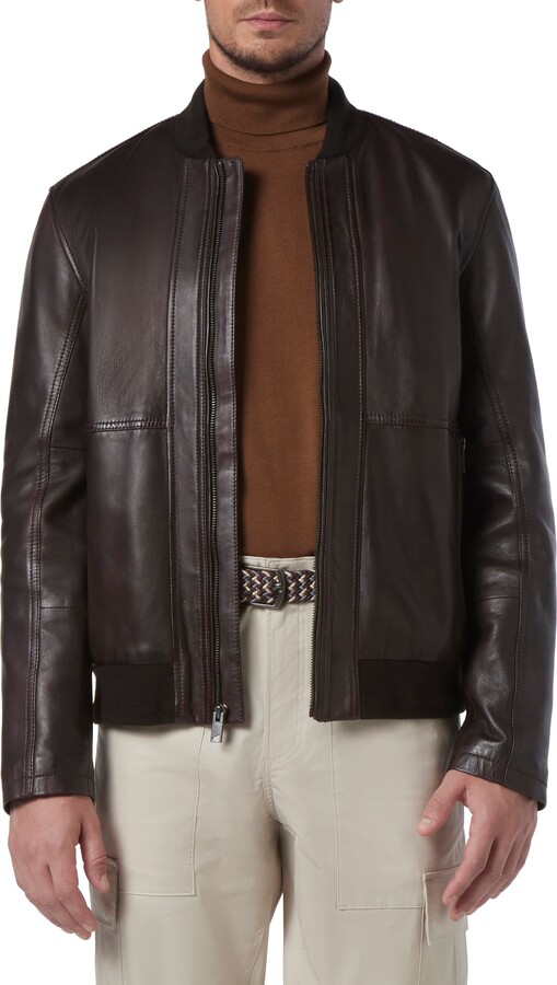 Andrew Marc Leather Bomber | ShopStyle